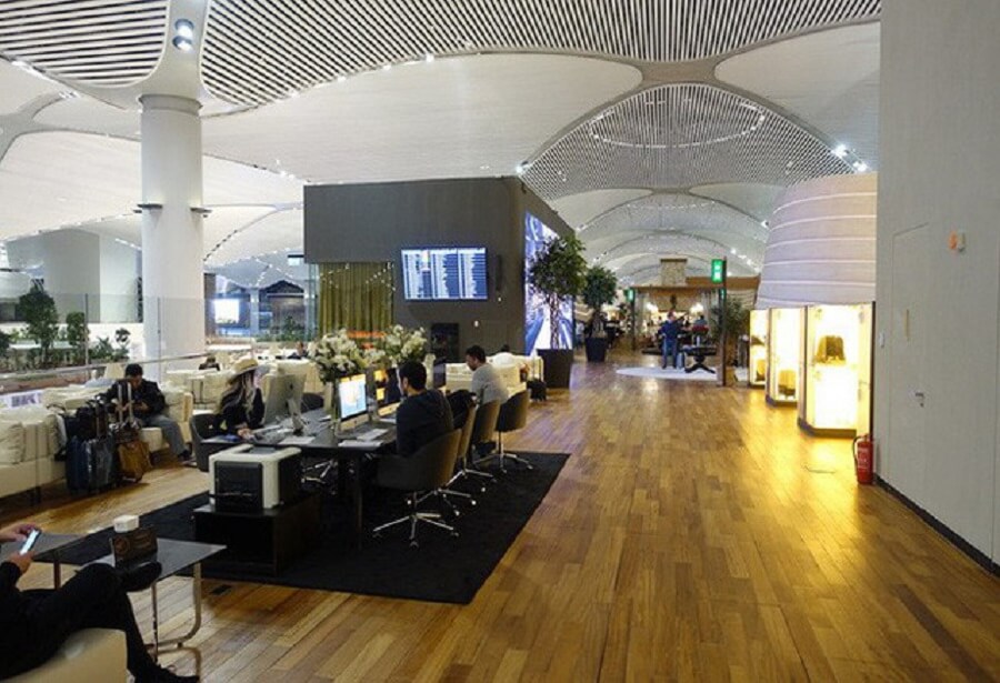Phòng chờ sân bay Istanbul được quốc tế đánh giá như các khách sạn 5 sao bậc nhất với sự sang trọng và tiện nghi