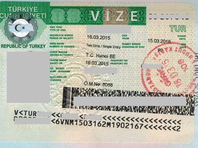 Visa du lịch Thổ Nhĩ Kỳ